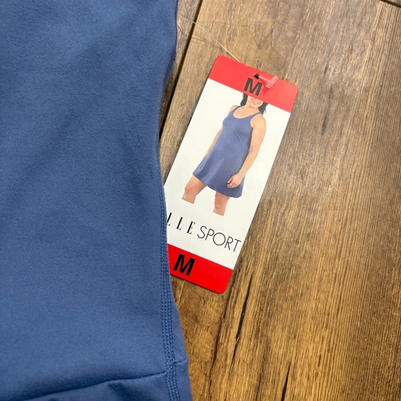 Elle Sport Womens Blue Active Tank Dress Tennis With Built In Bra and Shorts NWT - Picture 3 of 10